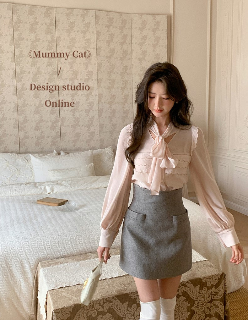 [Mummy Cat] Whispering Rose Pink Shirt - Premium Clothing from Mummy Cat - Just $54! Shop now at Peiliee Shop