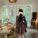 Get trendy with Cocoa Charm Sweet Babydoll Velvet Mini Dress - Dresses available at Peiliee Shop. Grab yours for $36.80 today!