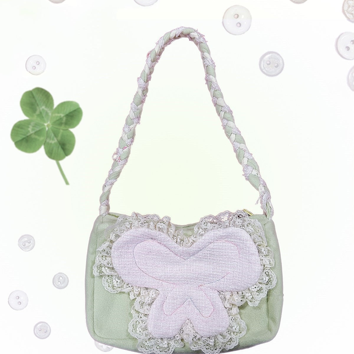 Get trendy with [Rose Island] Spring Butterfly Zipper Shoulder Bag - Handbags available at Peiliee Shop. Grab yours for $38 today!