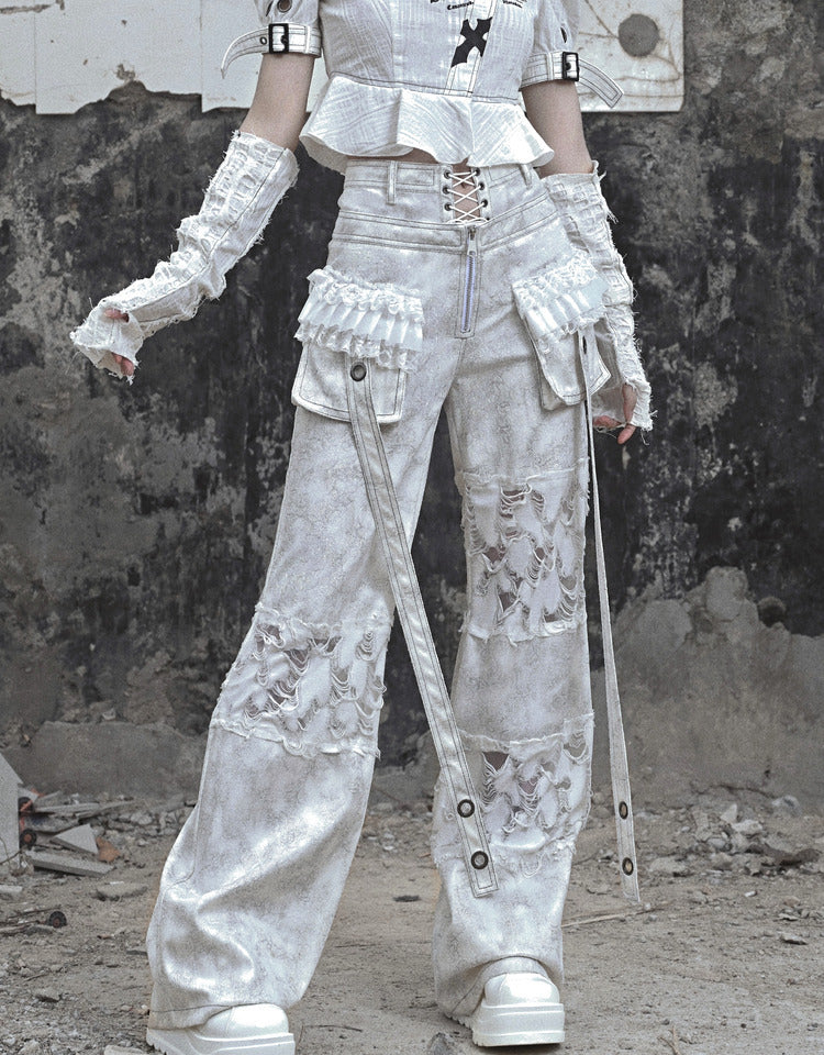 [Blood Supply] Madhouse Distressed Workwear Pants - Premium Apparel & Accessories from Blood Supply - Just $54! Shop now at Peiliee Shop