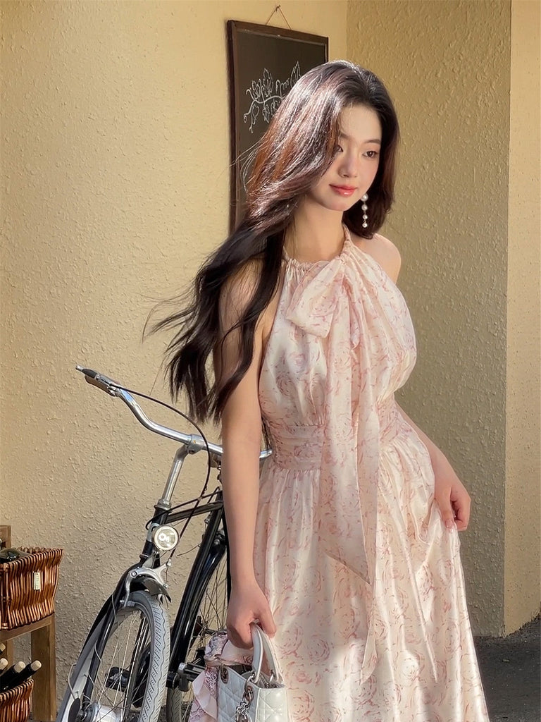 [Mummy Cat] Rose Mist Floral Dress Gown