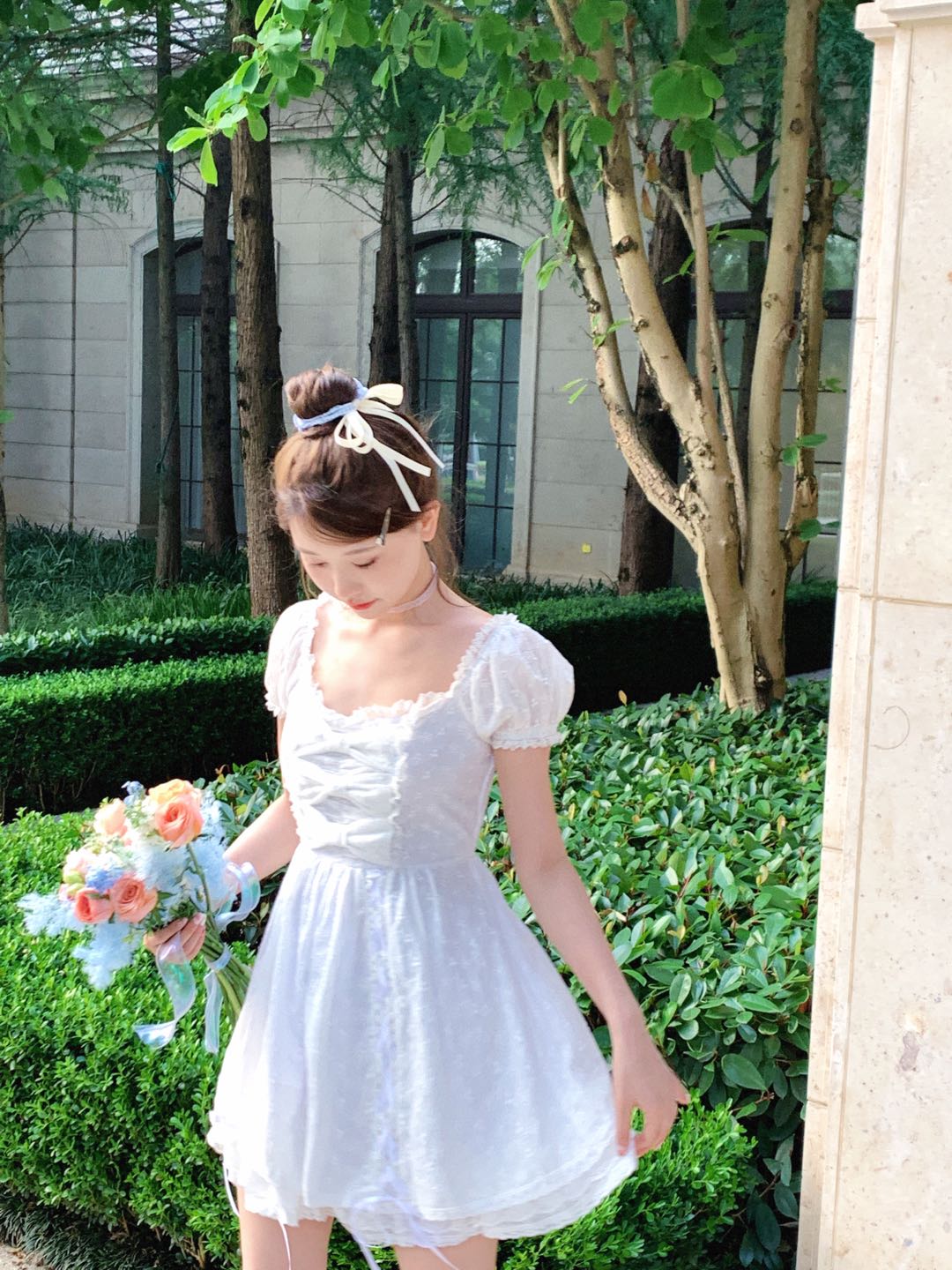 Get trendy with [Rose Candy] Cream Puff Princess Dress - Dresses available at Peiliee Shop. Grab yours for $38 today!