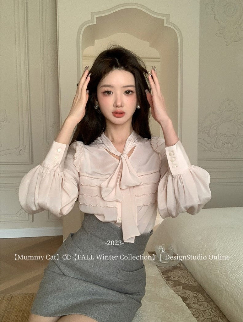 [Mummy Cat] Whispering Rose Pink Shirt - Premium Clothing from Mummy Cat - Just $49! Shop now at Peiliee Shop