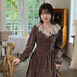 Get trendy with Cocoa Charm Sweet Babydoll Velvet Mini Dress - Dresses available at Peiliee Shop. Grab yours for $36.80 today!