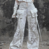 Get trendy with [Blood Supply] Madhouse Distressed Workwear Pants - Apparel & Accessories available at Peiliee Shop. Grab yours for $54 today!