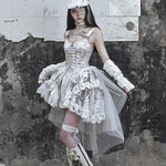 Get trendy with [Blood Supply] Madhouse Distressed Dress Set - Dresses available at Peiliee Shop. Grab yours for $49 today!