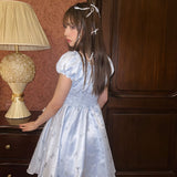 Get trendy with [Rose Candy] Moon River Blue Princess Dress - Dresses available at Peiliee Shop. Grab yours for $36 today!