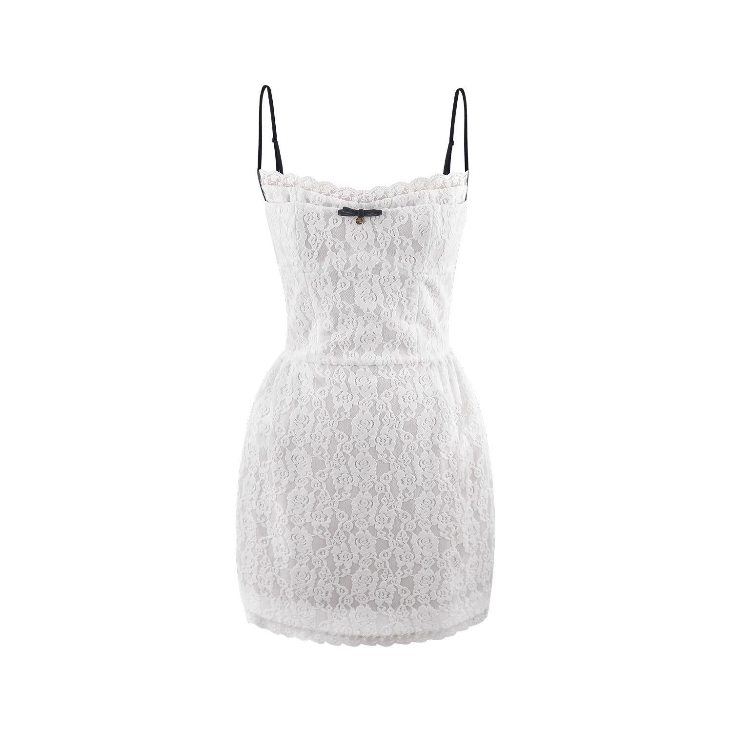 Get trendy with [Mummy Cat] Falling Dreams Lace Bodycon Mini Dress - Dresses available at Peiliee Shop. Grab yours for $55 today!