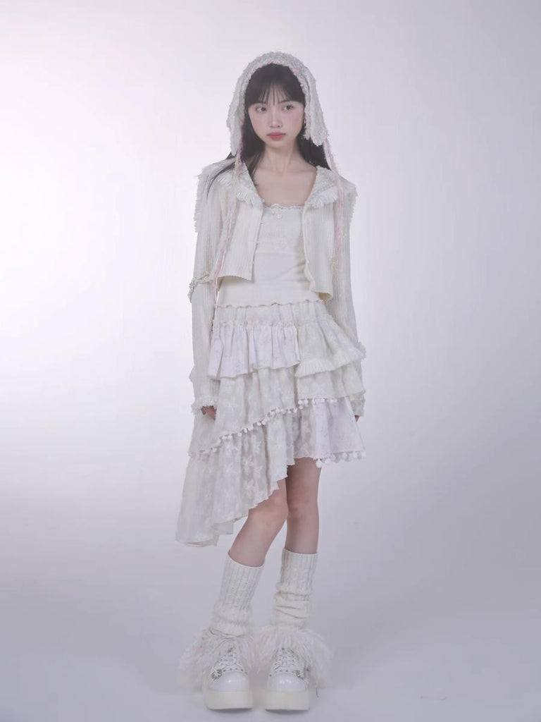 [Rose Island] Fairycore Sheep Faux Fur Coat - Premium Coats & Jackets from Rose Island - Just $42! Shop now at Peiliee Shop