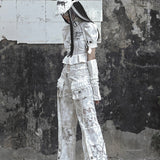 Get trendy with [Blood Supply] Madhouse Distressed Workwear Pants - Apparel & Accessories available at Peiliee Shop. Grab yours for $54 today!