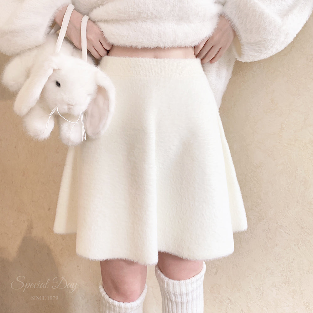 Get trendy with Soft bunny faux fur skirt -  available at Peiliee Shop. Grab yours for $19 today!