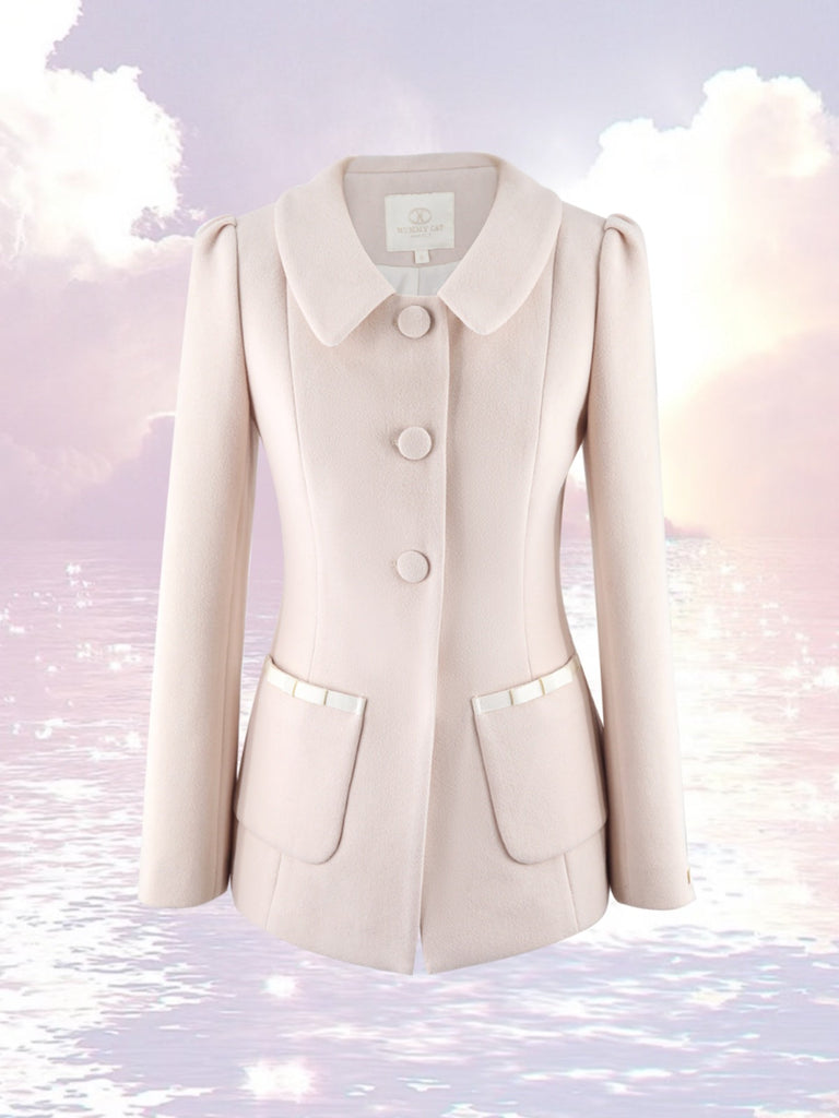 [Mummy Cat] Whispering Petal Tweed Jacket - Premium Coats & Jackets from Mummy Cat - Just $67! Shop now at Peiliee Shop