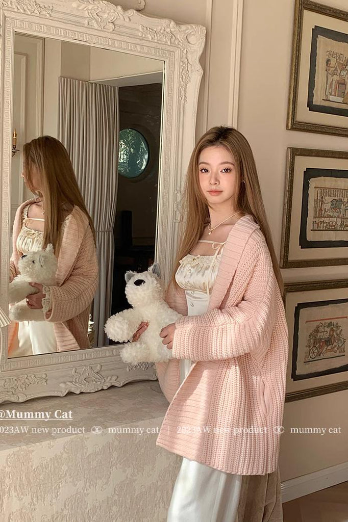 [Mummy Cat] Roseate Dream Cardigan Set - Premium Cardigan from Mummy Cat - Just $46! Shop now at Peiliee Shop