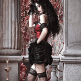Get trendy with [Blood Supply] Halloween Royal Velvet Gothic Dress - Dresses available at Peiliee Shop. Grab yours for $56 today!
