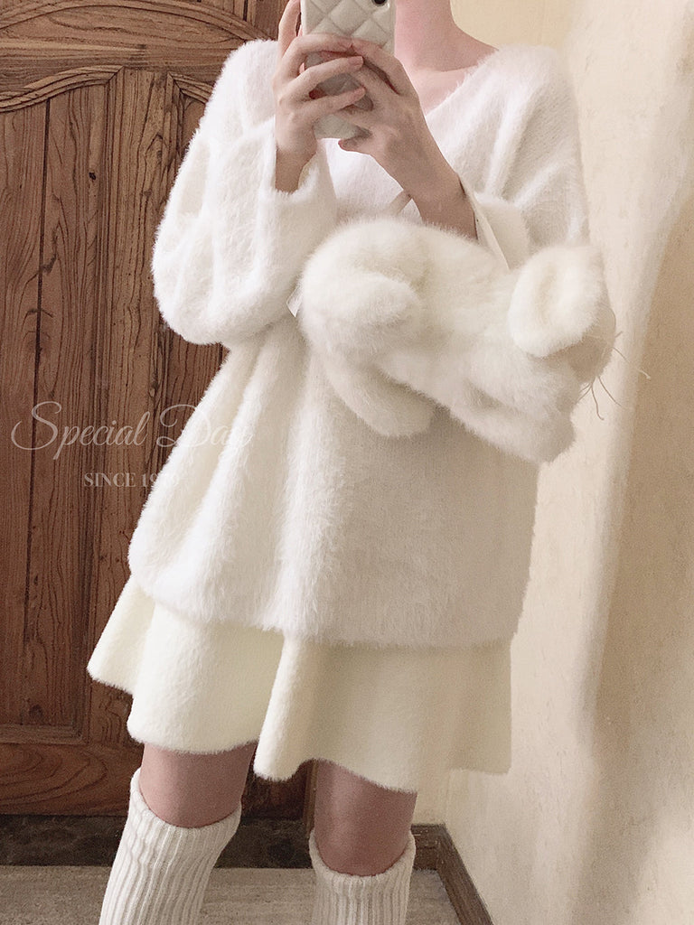 Soft bunny faux fur skirt - Premium Dresses from RIBERRY - Just $19! Shop now at Peiliee Shop