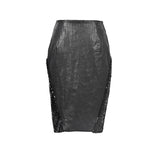 [Blood Supply] Shadow Stalker Gothic PU Leather A-line Skirt
