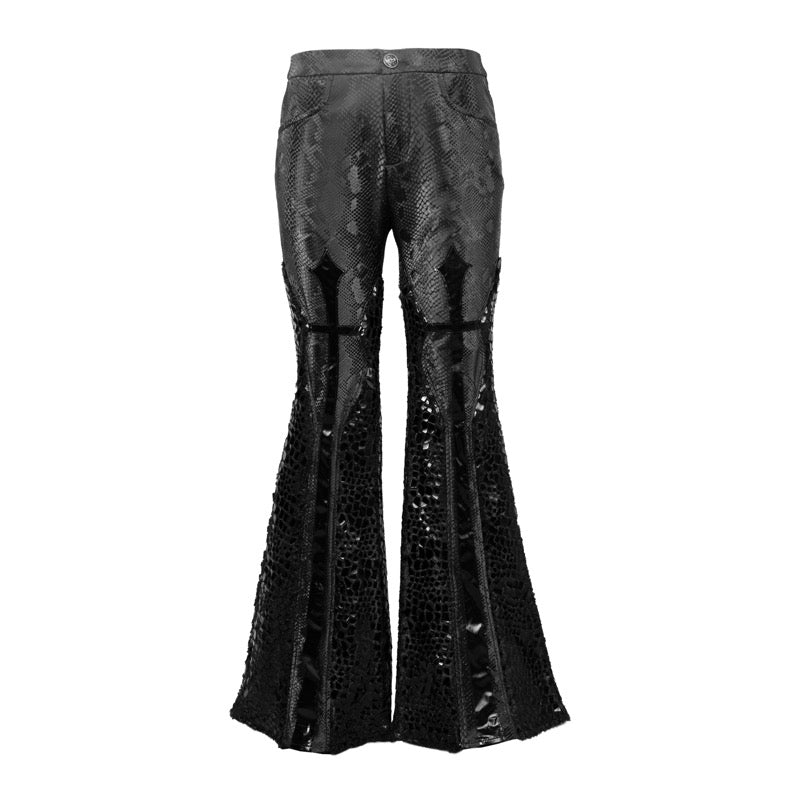 [Blood Supply] Shadow Stalker Gothic Slim Fit Low Waist Flared Pants