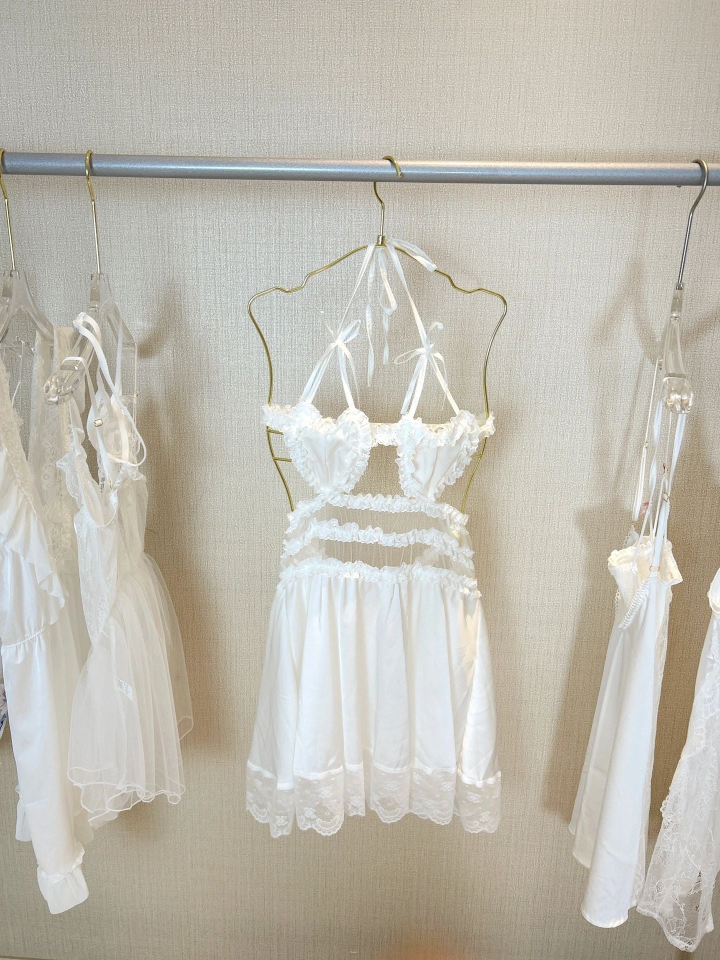 Get trendy with Vendela Rose Angel Heart White Lingerie Dress -  available at Peiliee Shop. Grab yours for $19.90 today!