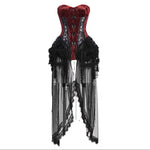 Get trendy with [Blood Supply]Halloween Alice Dark Gothic Corset and Lace-up Set (Red) - Clothing available at Peiliee Shop. Grab yours for $18 today!