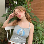 Get trendy with Bun Bun Love Crop Vest Top -  available at Peiliee Shop. Grab yours for $19.90 today!