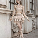 Get trendy with [Blood Supply] Lace Ballerina Corset Bralette Top Camisole - Clothing available at Peiliee Shop. Grab yours for $41 today!