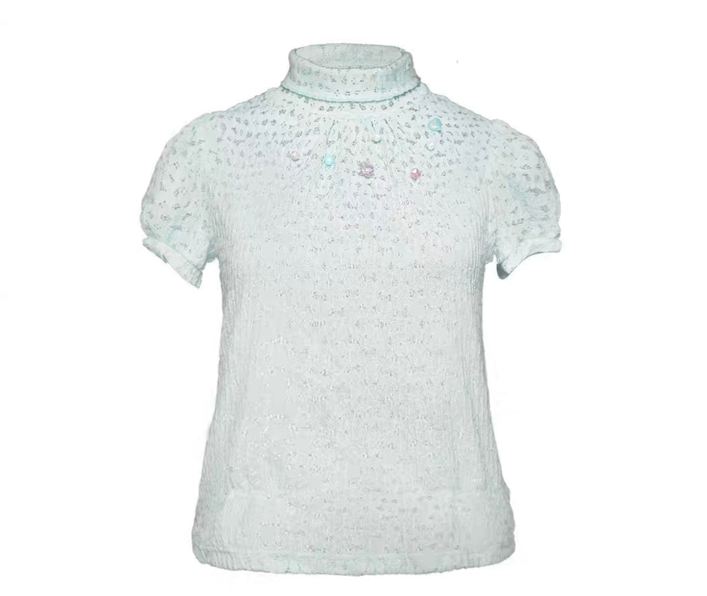 [Rose Island]Gemstone Elegance Short Sleeve Top - Premium Top from Rose Island - Just $40.00! Shop now at Peiliee Shop