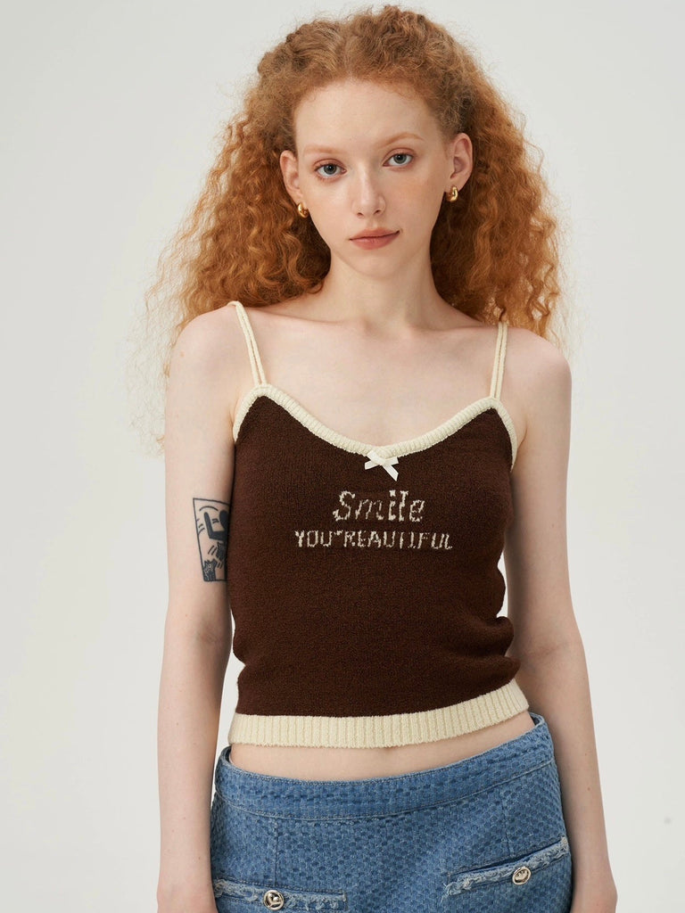 Get trendy with [Back To School] Smile you are beautiful faux fur crop top vest -  available at Peiliee Shop. Grab yours for $25 today!