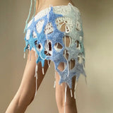 Get trendy with [Customized Handmade] You are the night, you are the light. Handmade knitted crop top skirt set -  available at Peiliee Shop. Grab yours for $39.90 today!