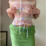 Get trendy with [Customized handmade] Spring Coral hand knitted top -  available at Peiliee Shop. Grab yours for $69.90 today!