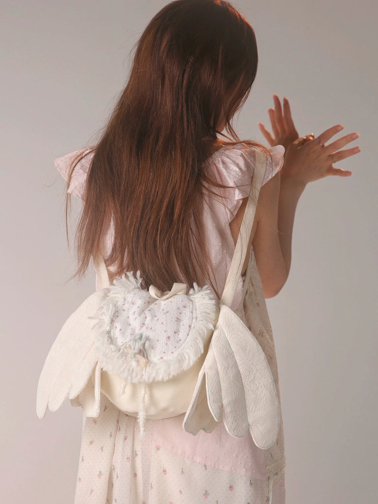 [Rose Island] Angel wings double-shoulder backpack - Premium  from Rose Island - Just $43.00! Shop now at Peiliee Shop