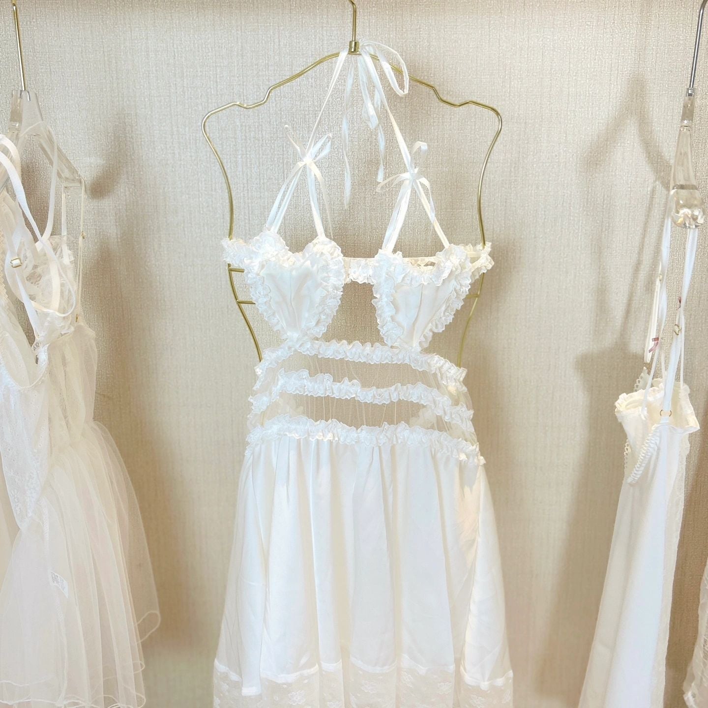 Get trendy with Vendela Rose Angel Heart White Lingerie Dress -  available at Peiliee Shop. Grab yours for $19.90 today!