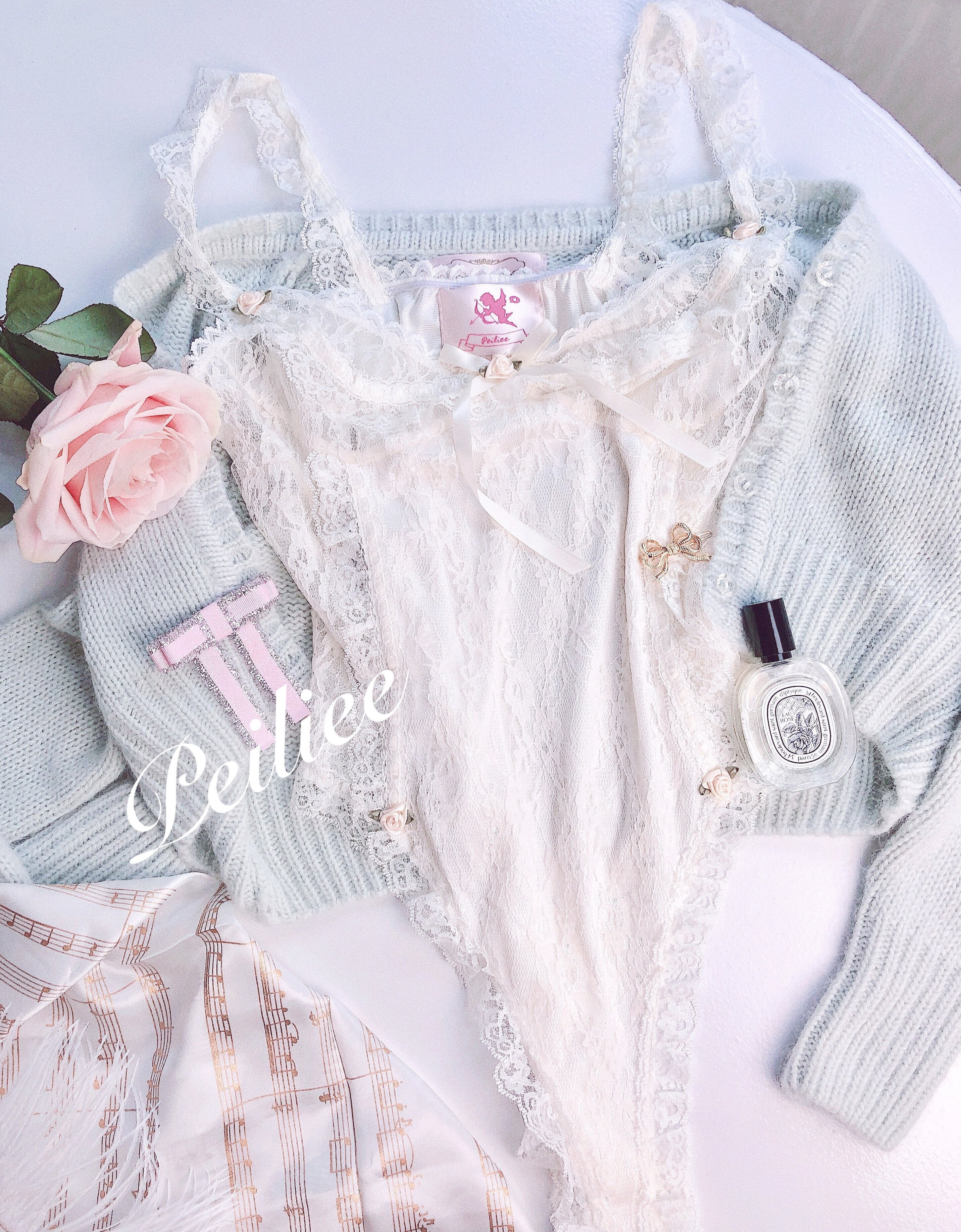 Get trendy with [Last Stock] Pearly Mermaid Pastel Fairy Lace Body - Lingerie available at Peiliee Shop. Grab yours for $48 today!