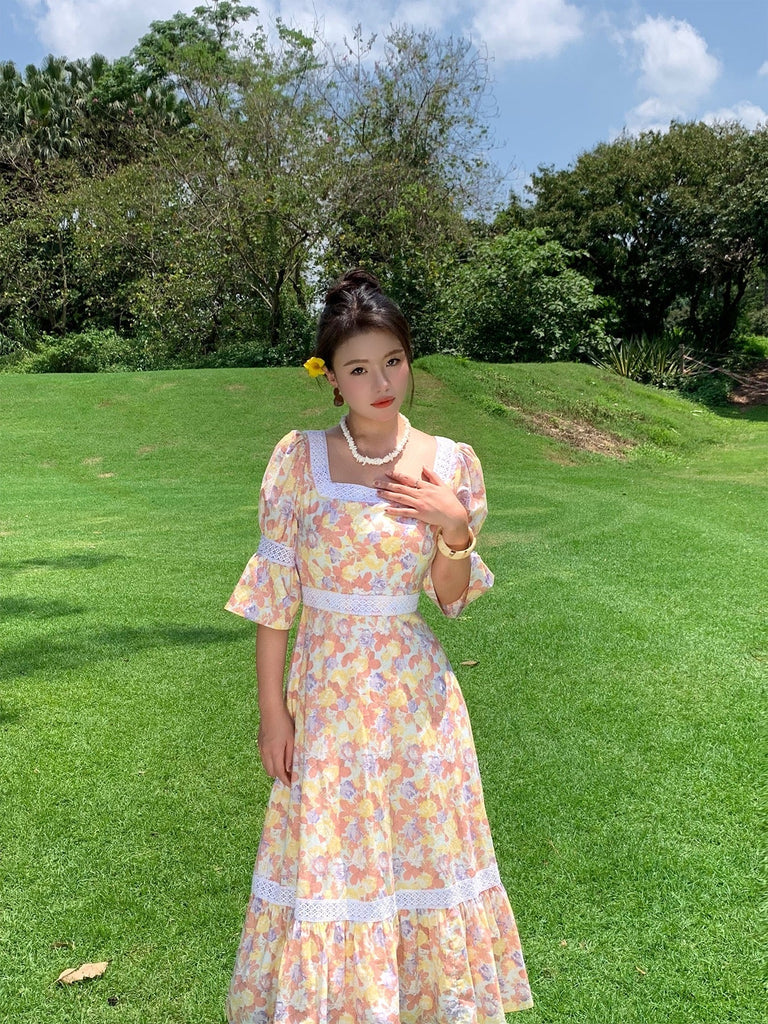 [Boss JIA]Sunshine Blossom Yellow Floral Maxi Dress - Premium Dress from Boss JIA - Just $42.00! Shop now at Peiliee Shop