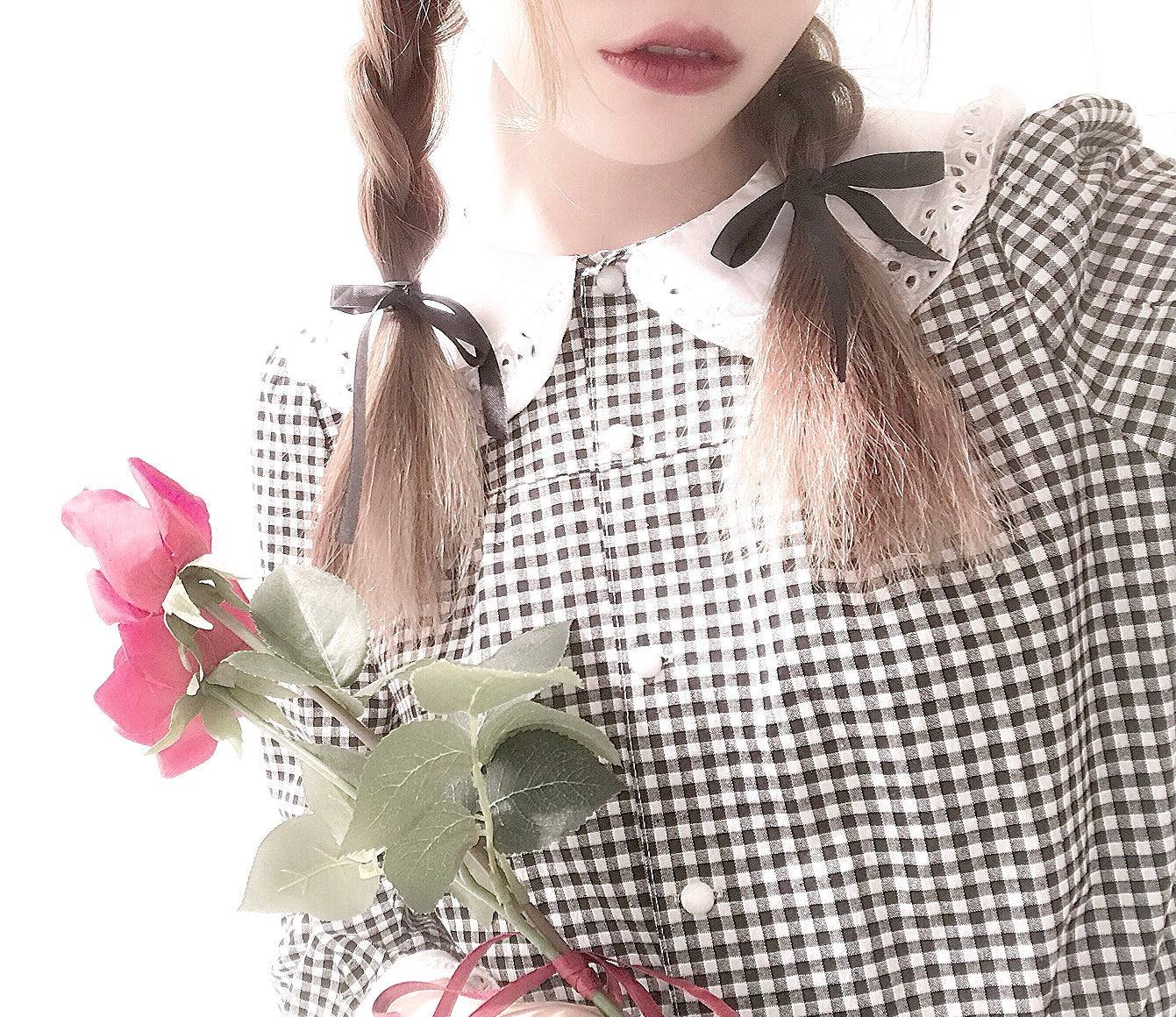 Get trendy with [Anniversary SALE Peiliee Studio] Gingham Babydoll Shirt -  available at Peiliee Shop. Grab yours for $12.50 today!