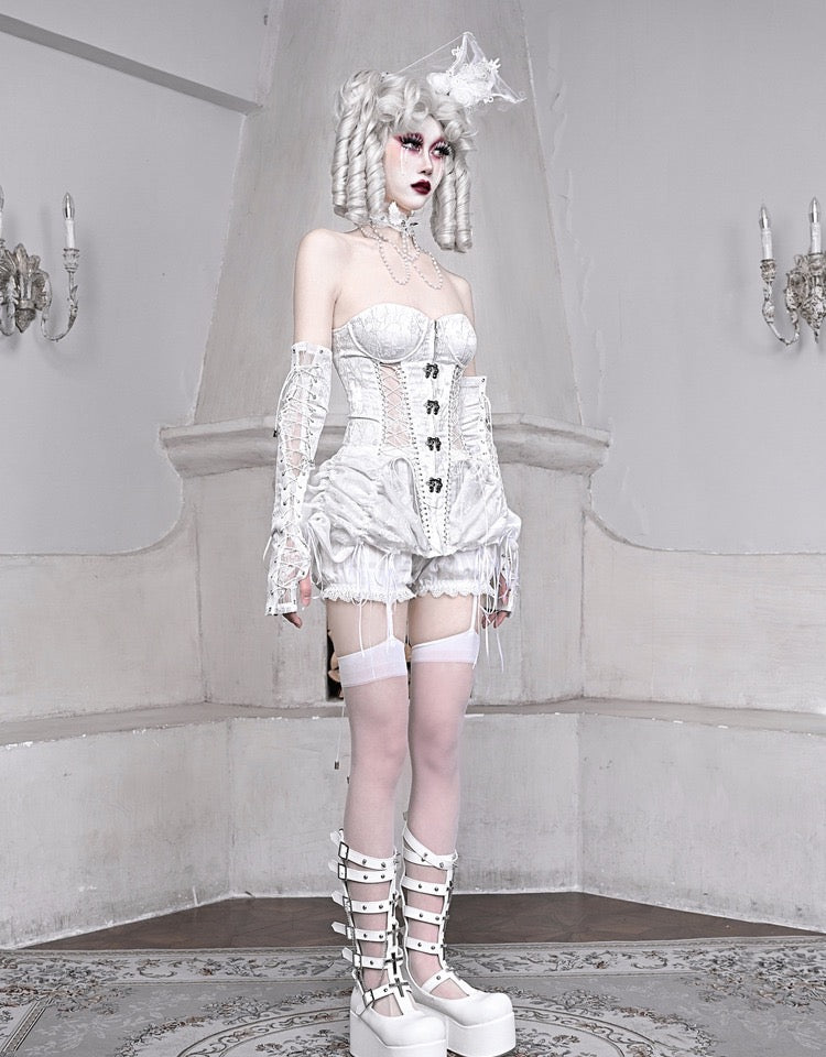 Get trendy with [Blood Supply]Sleeping Alice Boned Waist A-Line Dress - Clothing available at Peiliee Shop. Grab yours for $15 today!