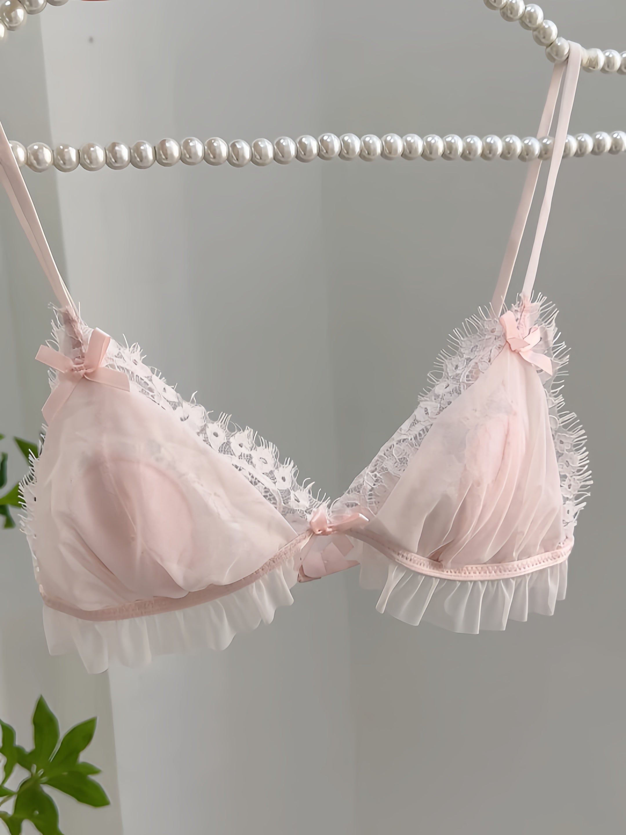 Get trendy with Angelic Soft Petals Lingerie Bralette Set -  available at Peiliee Shop. Grab yours for $16.80 today!