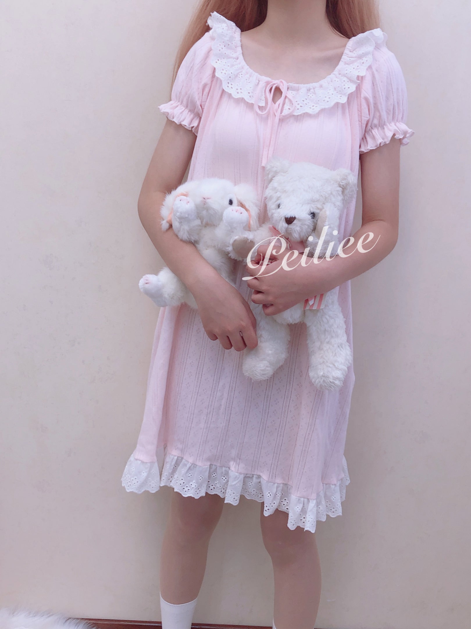 Get trendy with [Anniversary SALE Peiliee Studio] Love is two hearts as one cotton sleepwear loungewear dress - Dress available at Peiliee Shop. Grab yours for $26.80 today!