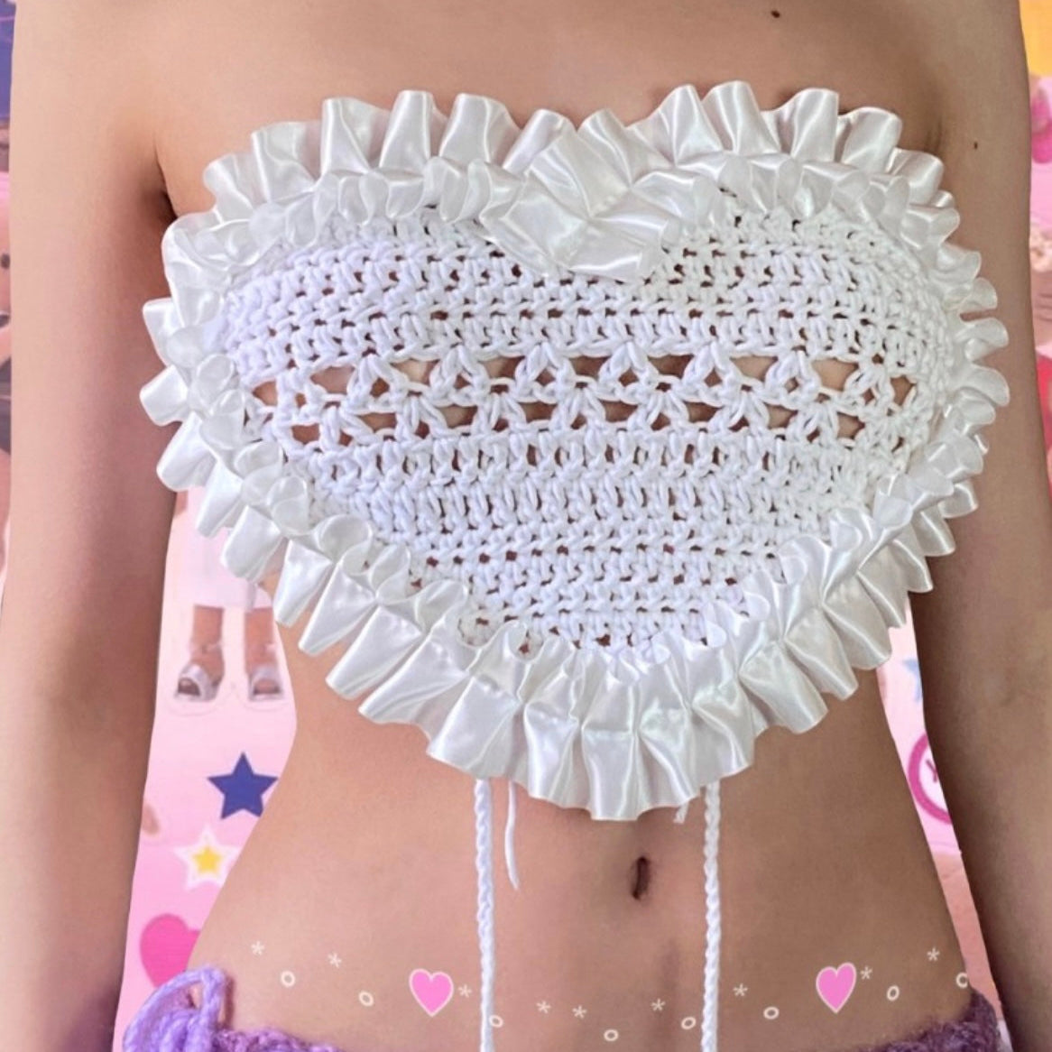 Get trendy with [Customized Handmade] Dolly Hearts Handmade heart shaped knitting top by Windoii Christmas -  available at Peiliee Shop. Grab yours for $45 today!