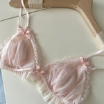 Get trendy with Angelic Soft Petals Lingerie Bralette Set -  available at Peiliee Shop. Grab yours for $16.80 today!