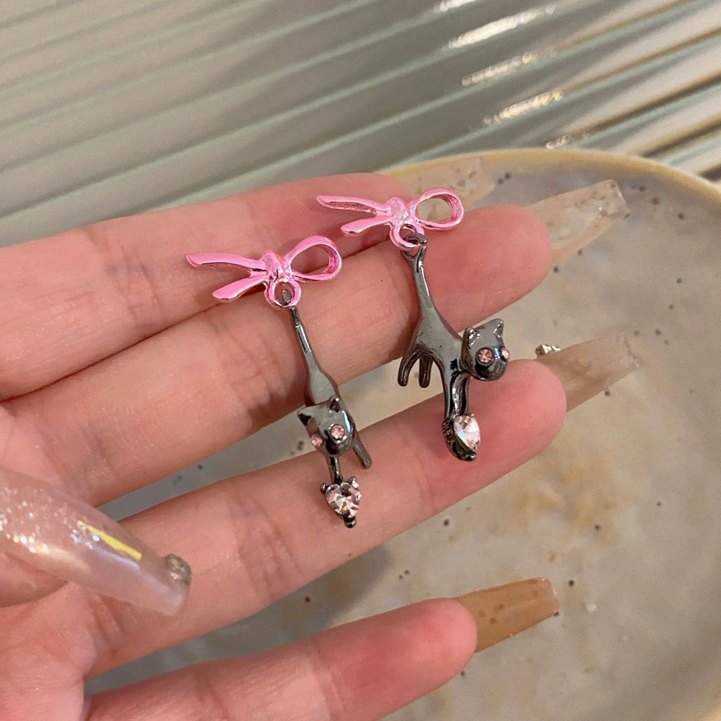 Kitty Doll Cat Earring - Premium  from Peiliee Shop - Just $8.60! Shop now at Peiliee Shop