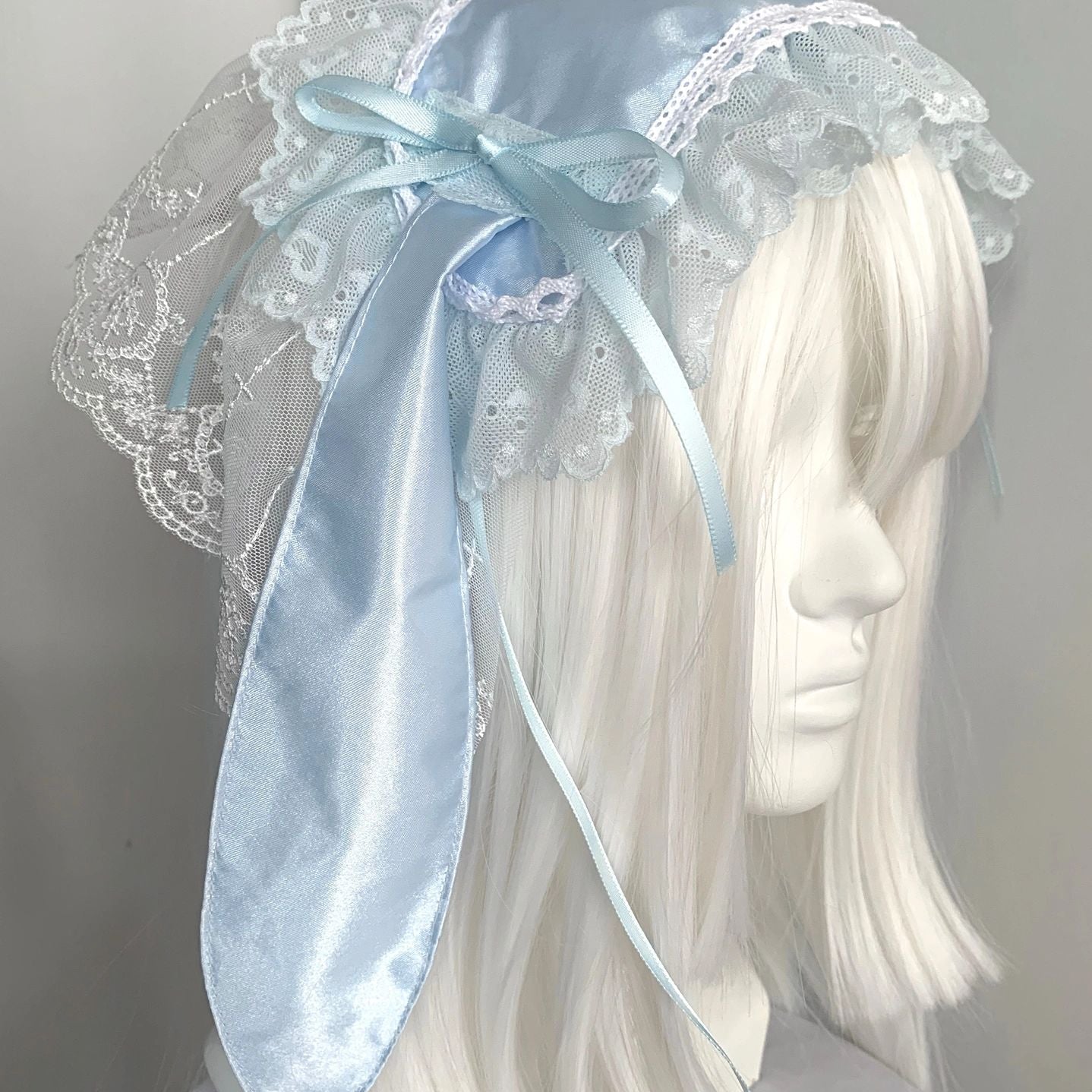 Get trendy with Blue version Handmade Pink Bunny Hat Headband -  available at Peiliee Shop. Grab yours for $21.90 today!