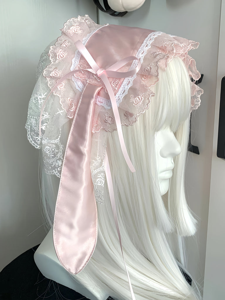 Handmade Pink Bunny Hat Headband - Premium  from Peiliee Shop - Just $19.90! Shop now at Peiliee Shop