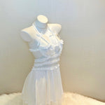 Get trendy with Vendela Rose Angel Heart White Lingerie Dress -  available at Peiliee Shop. Grab yours for $19.90 today!