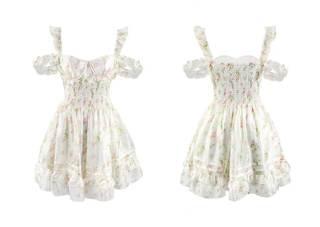 Get trendy with [Mummy Cat]Rose Petal Serenade Dress - Dress available at Peiliee Shop. Grab yours for $52 today!