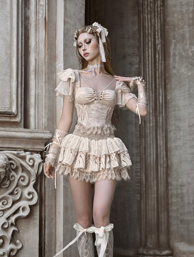 Get trendy with [Blood Supply]Regal Ballet Lace & Tulle Set - Clothing available at Peiliee Shop. Grab yours for $36 today!