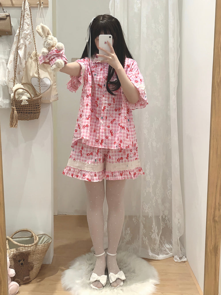[Basic] Cherry Doll Cotton Pajamas - Premium  from Sleep Doll - Just $22.00! Shop now at Peiliee Shop