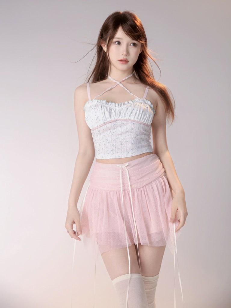Get trendy with [Rose Island]Enchanting Mini Rose Beaded Halter Crop Top -  available at Peiliee Shop. Grab yours for $38 today!