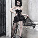 Get trendy with [Blood Supply]Alice Dark Gothic Corset Dress - Clothing available at Peiliee Shop. Grab yours for $18 today!