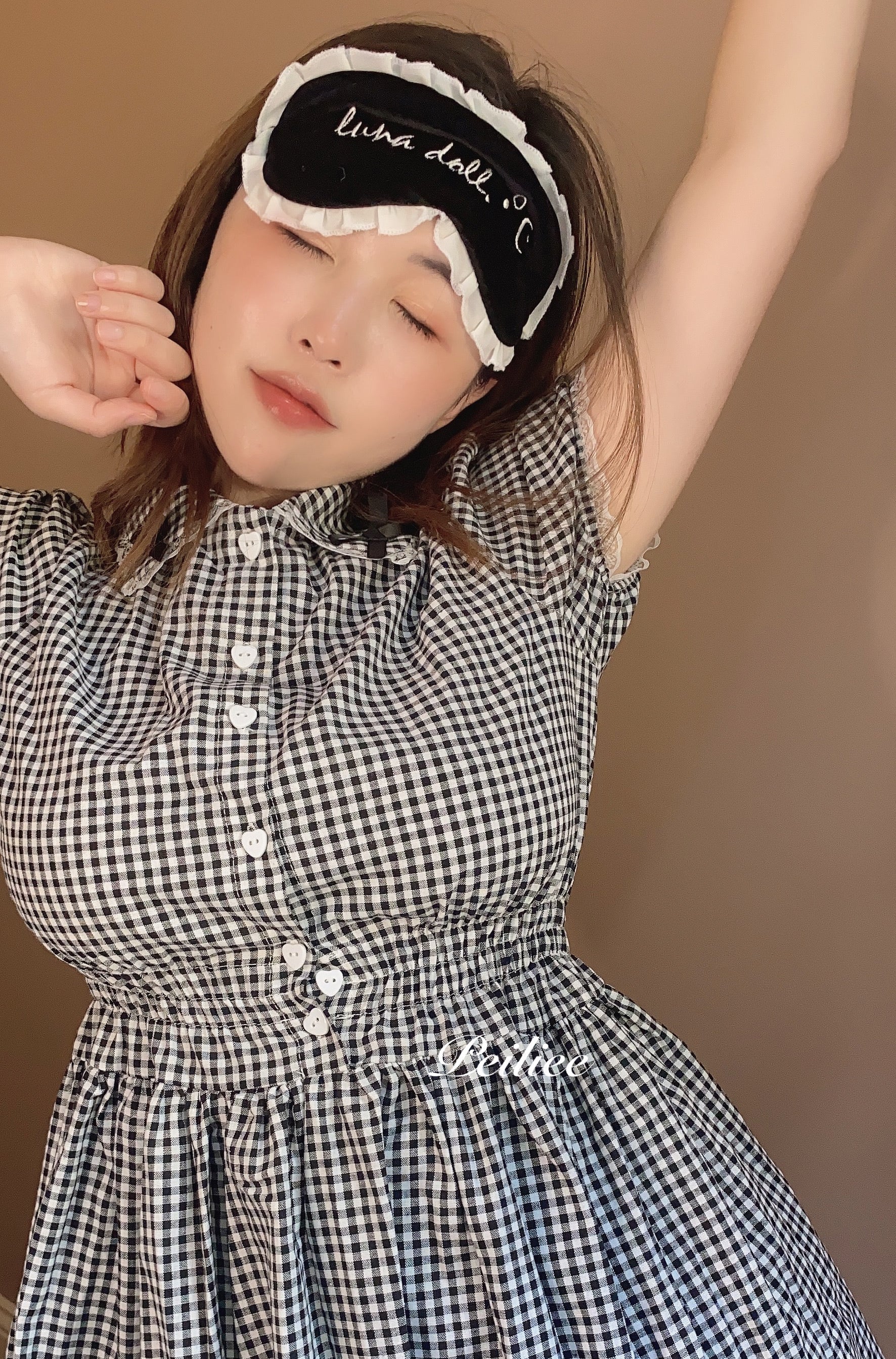 Get trendy with Sweden Warehouse [By Peiliee] Afternoon Tea At Tiffany Gingham Babydoll Mini Dress Lolita 1997 style -  available at Peiliee Shop. Grab yours for $30 today!