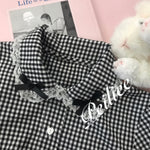 Get trendy with Sweden Warehouse [By Peiliee] Afternoon Tea At Tiffany Gingham Babydoll Mini Dress Lolita 1997 style -  available at Peiliee Shop. Grab yours for $30 today!